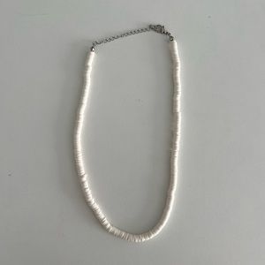 White Puka Shell Necklace 16.75”